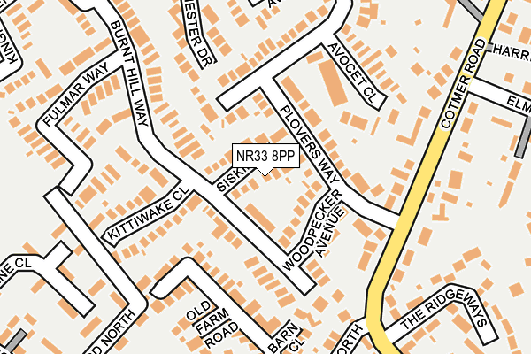 NR33 8PP map - OS OpenMap – Local (Ordnance Survey)