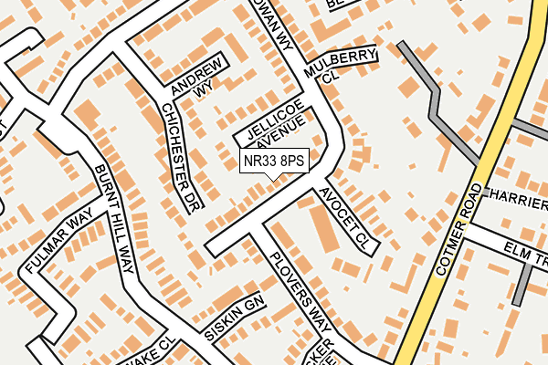 NR33 8PS map - OS OpenMap – Local (Ordnance Survey)