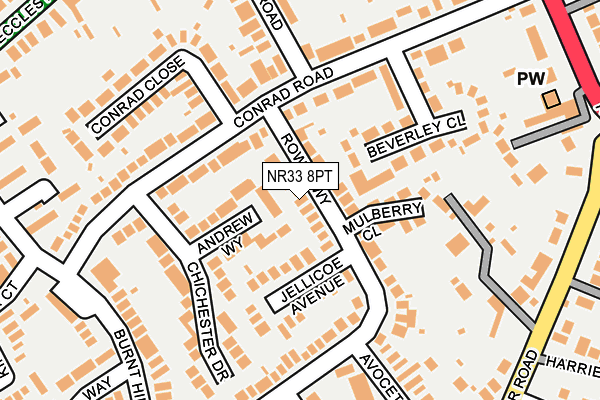 NR33 8PT map - OS OpenMap – Local (Ordnance Survey)