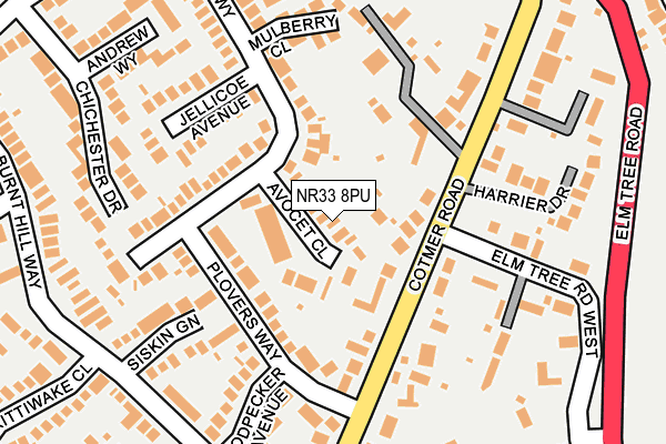 NR33 8PU map - OS OpenMap – Local (Ordnance Survey)