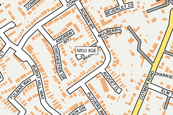 NR33 8QE map - OS OpenMap – Local (Ordnance Survey)