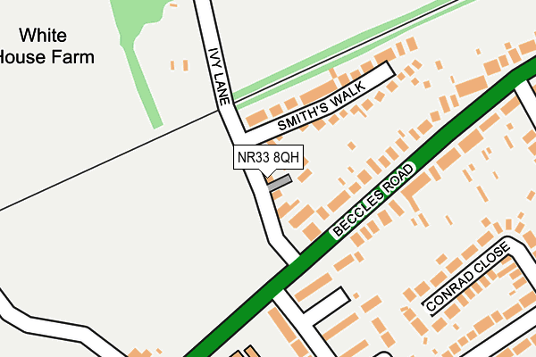 NR33 8QH map - OS OpenMap – Local (Ordnance Survey)