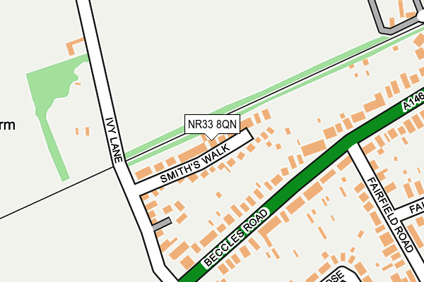 NR33 8QN map - OS OpenMap – Local (Ordnance Survey)