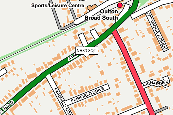 NR33 8QT map - OS OpenMap – Local (Ordnance Survey)