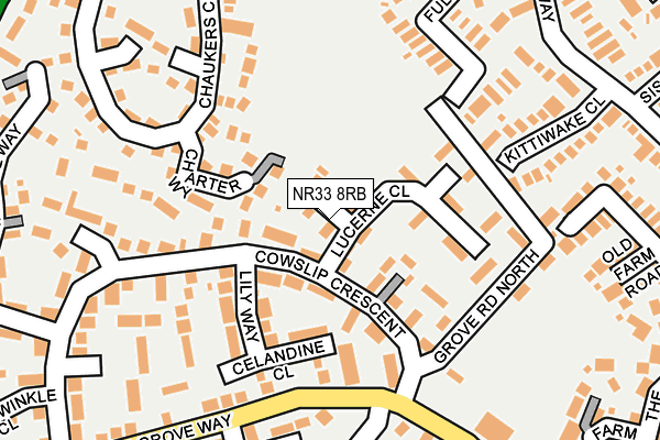 NR33 8RB map - OS OpenMap – Local (Ordnance Survey)