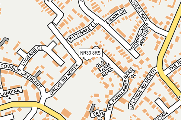 NR33 8RS map - OS OpenMap – Local (Ordnance Survey)
