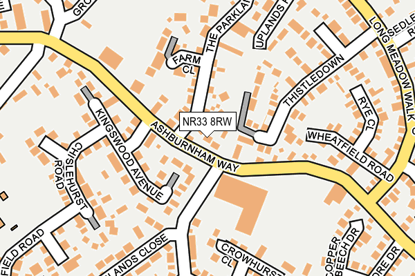 NR33 8RW map - OS OpenMap – Local (Ordnance Survey)