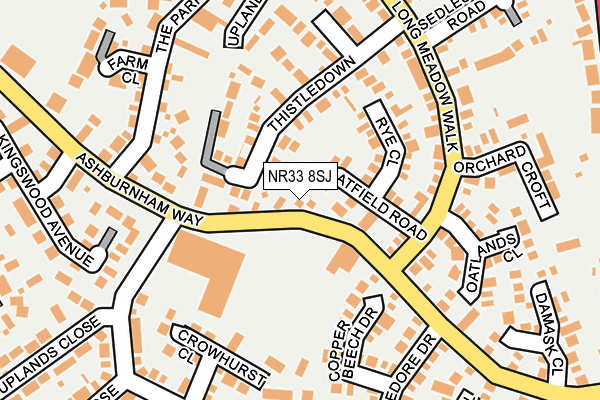 NR33 8SJ map - OS OpenMap – Local (Ordnance Survey)