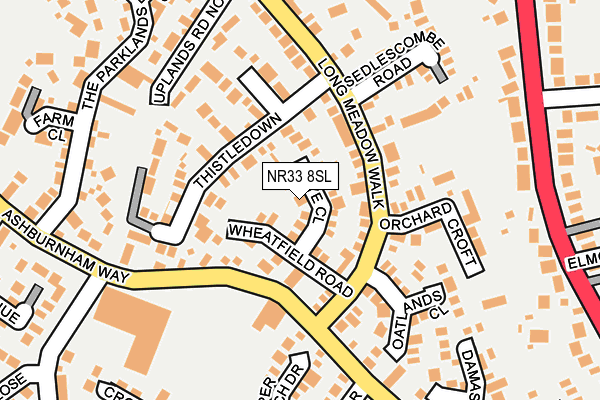 NR33 8SL map - OS OpenMap – Local (Ordnance Survey)