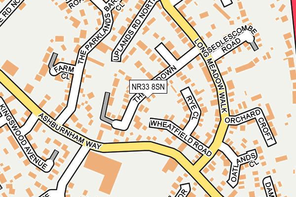 NR33 8SN map - OS OpenMap – Local (Ordnance Survey)