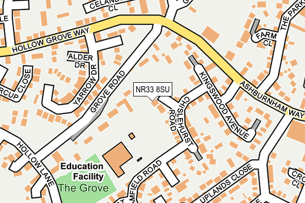 NR33 8SU map - OS OpenMap – Local (Ordnance Survey)