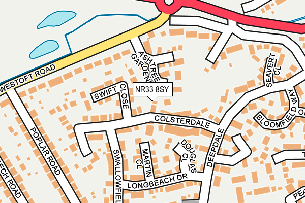 NR33 8SY map - OS OpenMap – Local (Ordnance Survey)