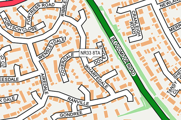 NR33 8TA map - OS OpenMap – Local (Ordnance Survey)