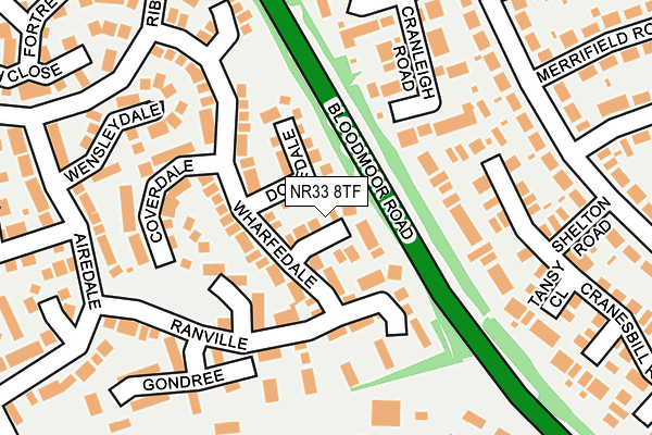 NR33 8TF map - OS OpenMap – Local (Ordnance Survey)