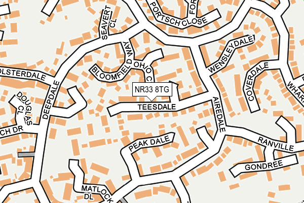 NR33 8TG map - OS OpenMap – Local (Ordnance Survey)