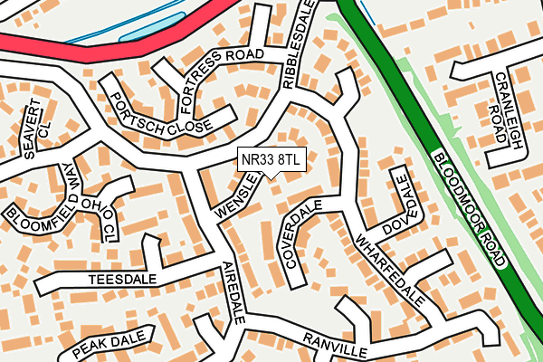 NR33 8TL map - OS OpenMap – Local (Ordnance Survey)