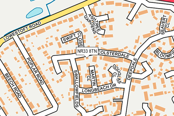 NR33 8TN map - OS OpenMap – Local (Ordnance Survey)