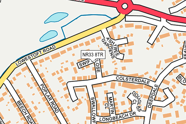 NR33 8TR map - OS OpenMap – Local (Ordnance Survey)