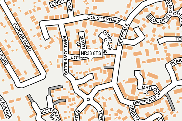 NR33 8TS map - OS OpenMap – Local (Ordnance Survey)
