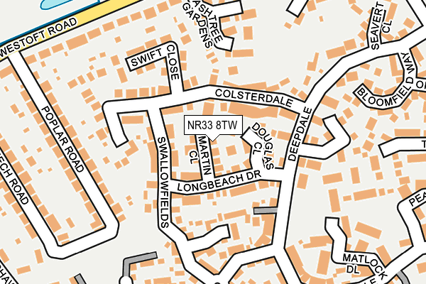 NR33 8TW map - OS OpenMap – Local (Ordnance Survey)