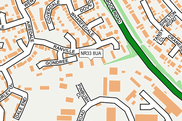 NR33 8UA map - OS OpenMap – Local (Ordnance Survey)
