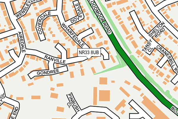 NR33 8UB map - OS OpenMap – Local (Ordnance Survey)