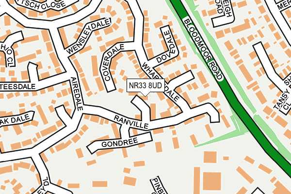 NR33 8UD map - OS OpenMap – Local (Ordnance Survey)