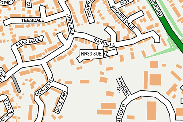 NR33 8UE map - OS OpenMap – Local (Ordnance Survey)