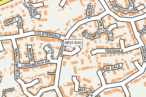 NR33 8UG map - OS OpenMap – Local (Ordnance Survey)