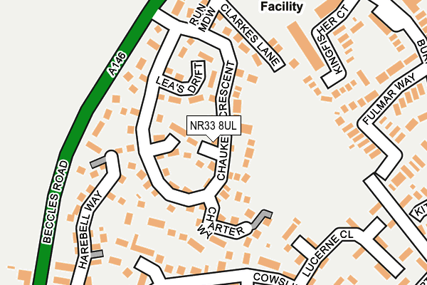 NR33 8UL map - OS OpenMap – Local (Ordnance Survey)