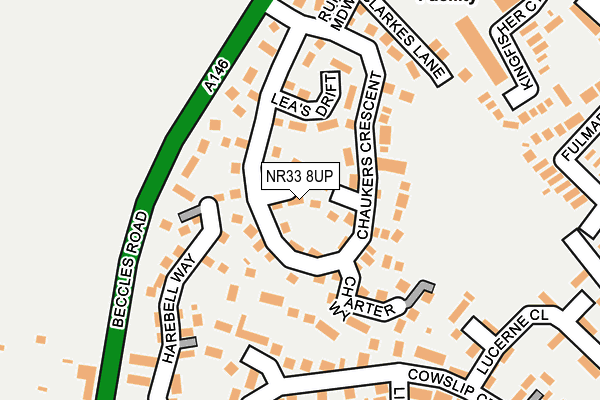 NR33 8UP map - OS OpenMap – Local (Ordnance Survey)