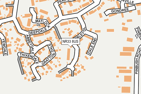 NR33 8US map - OS OpenMap – Local (Ordnance Survey)