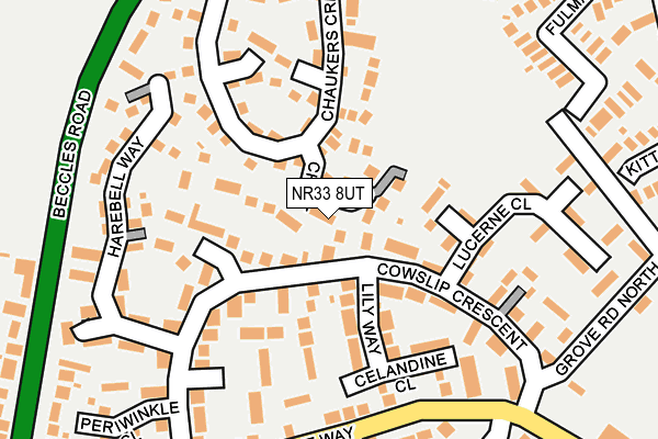 NR33 8UT map - OS OpenMap – Local (Ordnance Survey)
