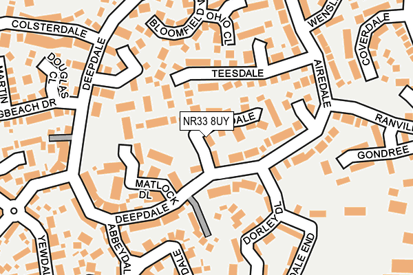 NR33 8UY map - OS OpenMap – Local (Ordnance Survey)