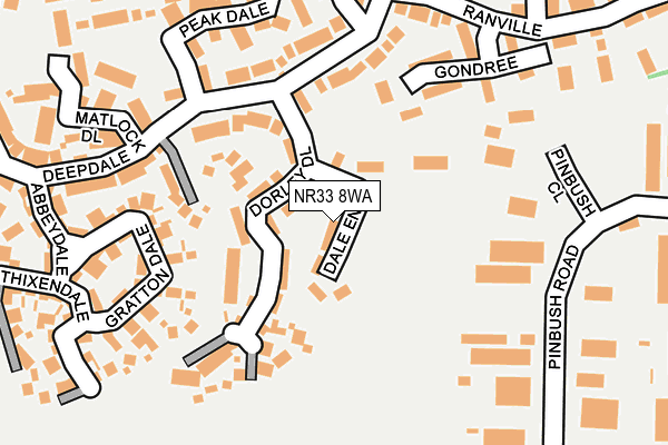 NR33 8WA map - OS OpenMap – Local (Ordnance Survey)