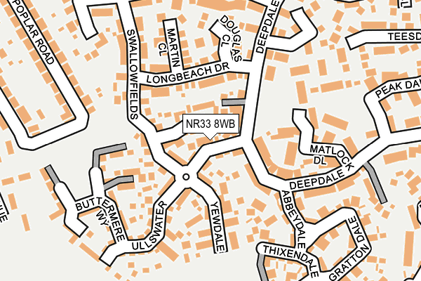 NR33 8WB map - OS OpenMap – Local (Ordnance Survey)
