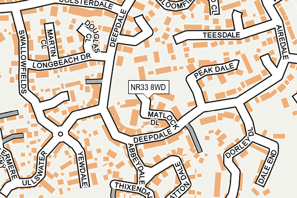 NR33 8WD map - OS OpenMap – Local (Ordnance Survey)