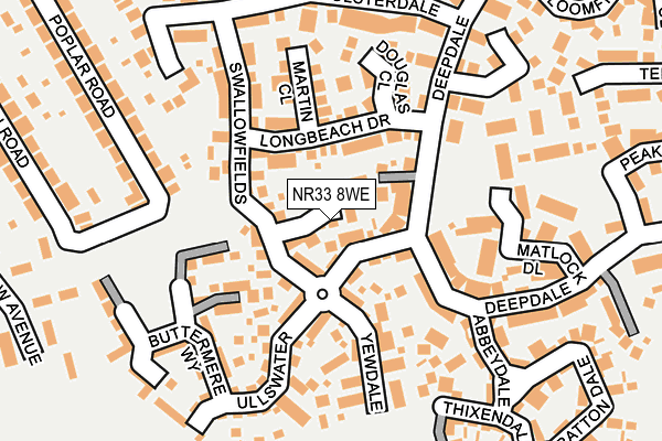 NR33 8WE map - OS OpenMap – Local (Ordnance Survey)