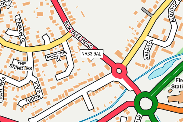 NR33 9AL map - OS OpenMap – Local (Ordnance Survey)