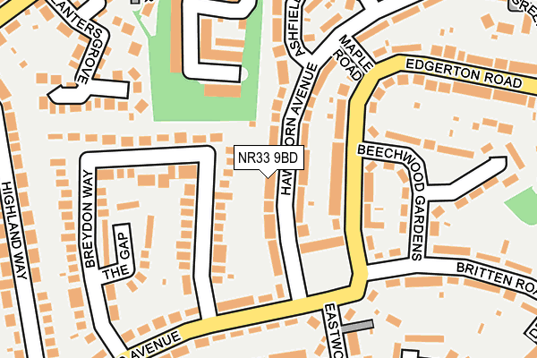 NR33 9BD map - OS OpenMap – Local (Ordnance Survey)