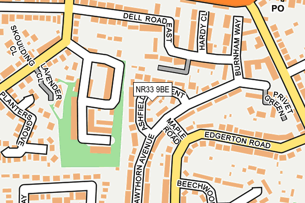 NR33 9BE map - OS OpenMap – Local (Ordnance Survey)