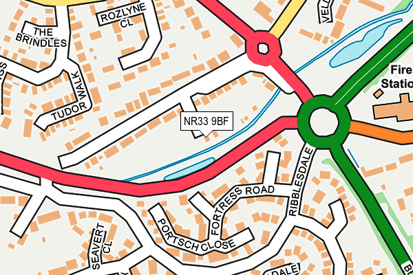 NR33 9BF map - OS OpenMap – Local (Ordnance Survey)