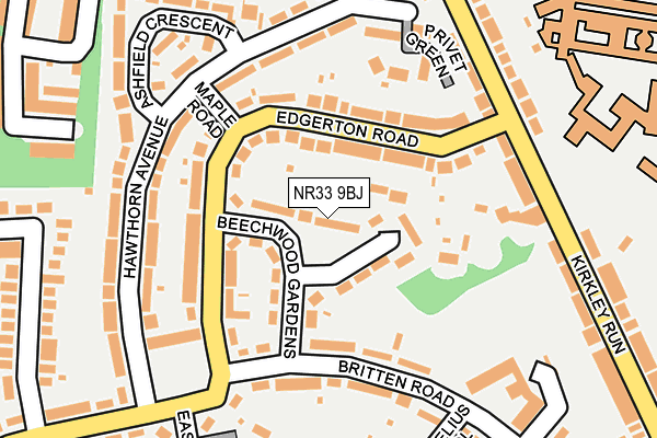 NR33 9BJ map - OS OpenMap – Local (Ordnance Survey)