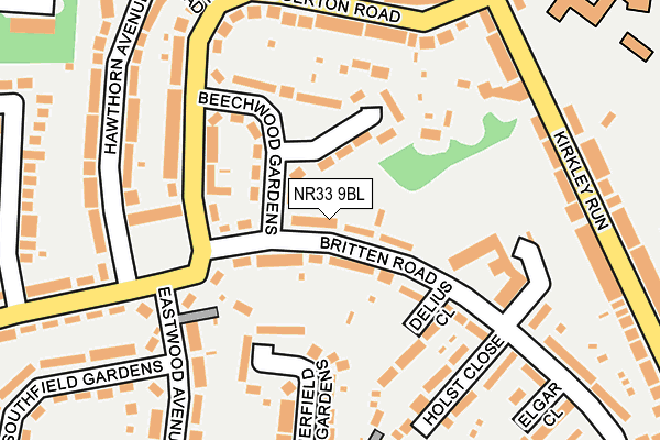 NR33 9BL map - OS OpenMap – Local (Ordnance Survey)