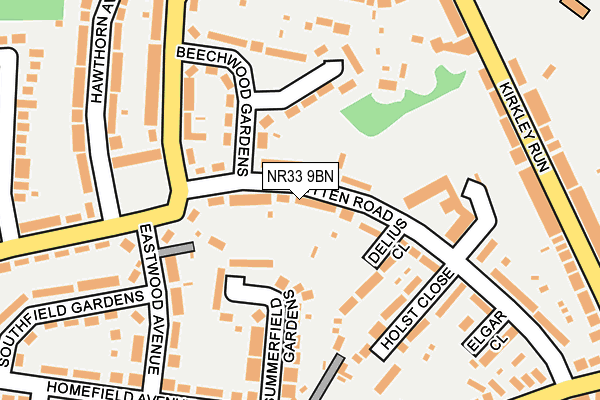 NR33 9BN map - OS OpenMap – Local (Ordnance Survey)