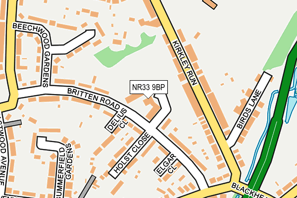 NR33 9BP map - OS OpenMap – Local (Ordnance Survey)