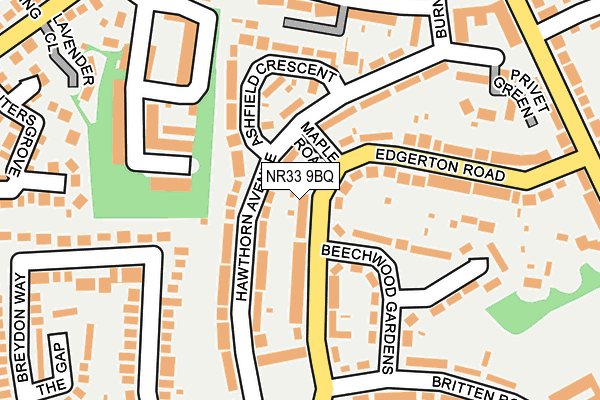 NR33 9BQ map - OS OpenMap – Local (Ordnance Survey)