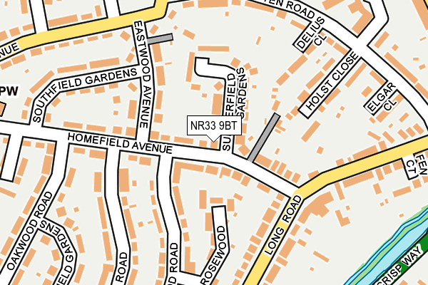 NR33 9BT map - OS OpenMap – Local (Ordnance Survey)
