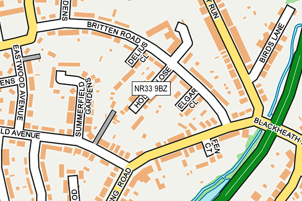 NR33 9BZ map - OS OpenMap – Local (Ordnance Survey)