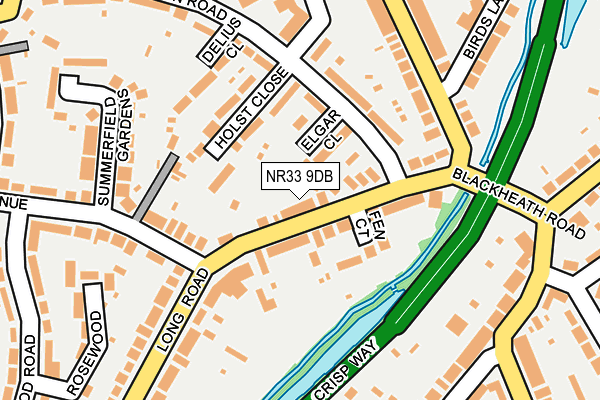 NR33 9DB map - OS OpenMap – Local (Ordnance Survey)